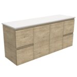 Fienza Edge Scandi Oak Cabinet Only 1500 Wall Hung