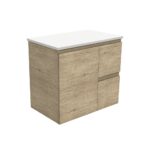 Fienza Edge Scandi Oak Cabinet Only 750 Wall Hung Right