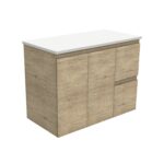Fienza Edge Scandi Oak Cabinet Wall Hung Right