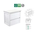 Fienza Hampton Modern Vintage Cabinets 750 Wall-Hung Spec