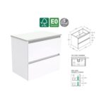 Fienza Quest Wall Hung Cabinet 750mm Width Spec