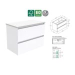 Fienza Quest Wall Hung Cabinet 900mm Width Spec
