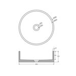 Fienza Jada Concrete Above Counter Basin RB199 Spec
