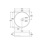 Fienza Eleanor Round Above Counter Basin RB465 Spec