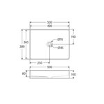 Fienza Eleanor Rectangular Above Counter Basin RB467 Spec