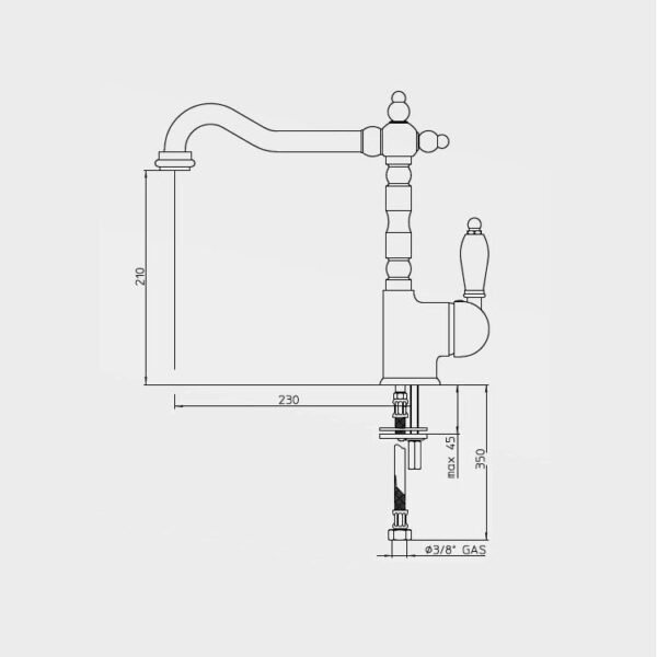 Turner Hastings Clasico Single Mixer 18113 Specification