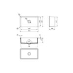 Turner Hastings Cuisine 81 x 48 Inset / Undermount Fine Fireclay Sink CU81FS Specification