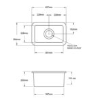 Turner Hastings Cuisine 30 x 46 Inset/Undermount Fine Fireclay Sink CU30FS Specification