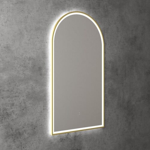 Aulic Canterbury LED Mirror With Frame Brushed Gold