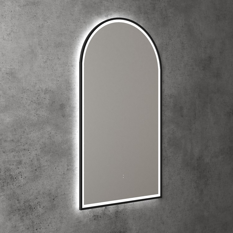 Aulic Canterbury LED Mirror With Frame Matte Black