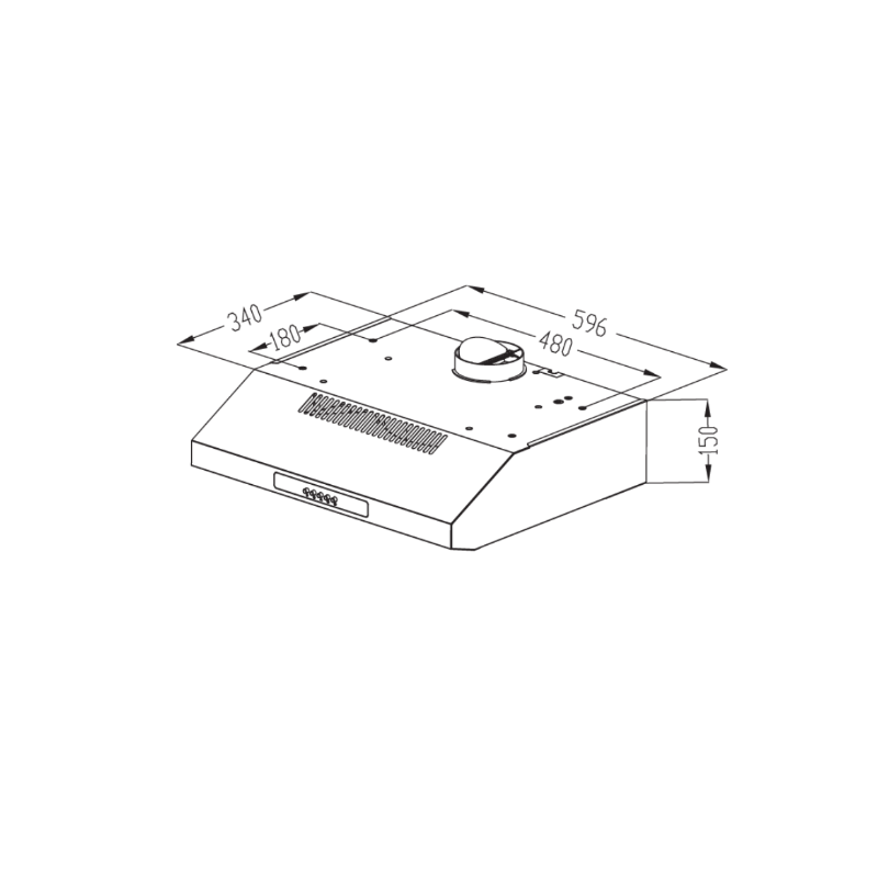 Euro Appliances EAF600SS 60cm Fixed Rangehood Spec