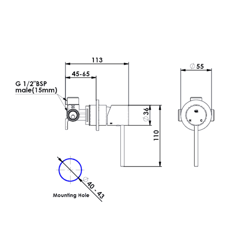 Greens Gisele Shower Mixer Specs