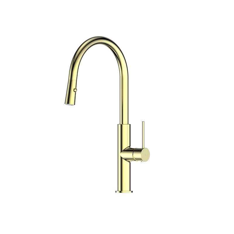 Greens Mika Pull-Down Sink Mixer Brushed Brass 212125426