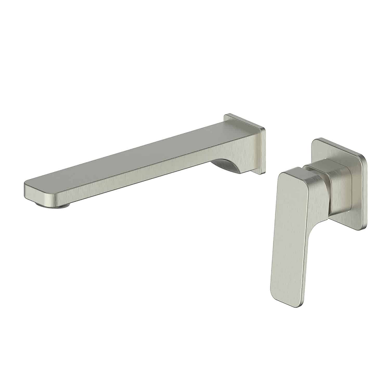 Greens Swept Wall Basin Mixer Brushed Nickel 18602521