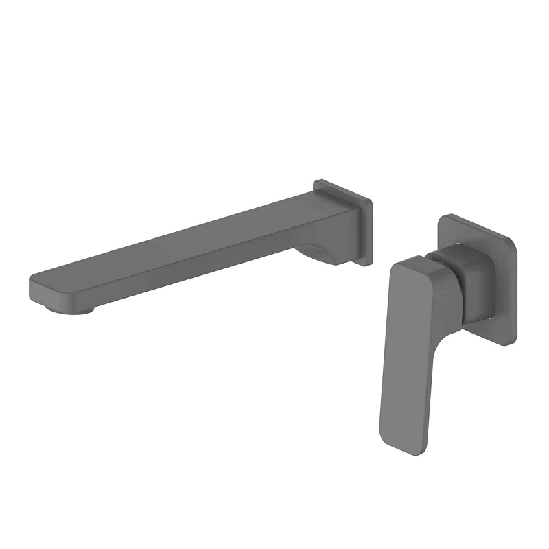Greens Swept Wall Basin Mixer Gun Metal 18602529