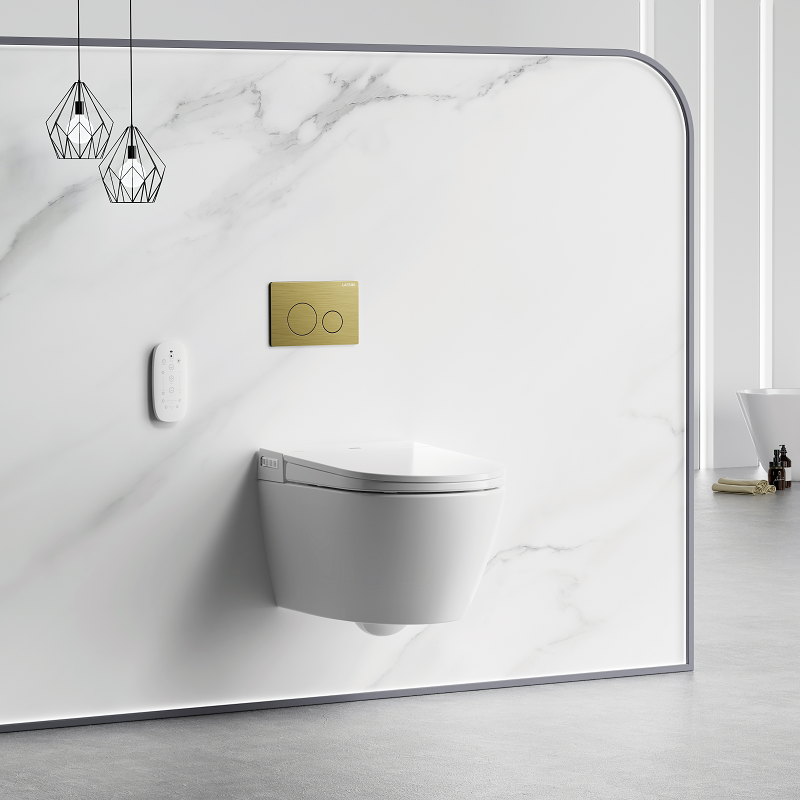 Lafeme Sesto Wall Hung Rimless Smart Toilet ST22-BG Lifestyle