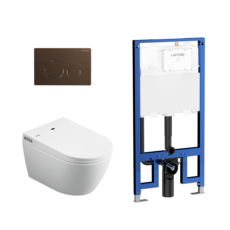 Lafeme Sesto Wall Hung Rimless Smart Toilet ST22-BZ