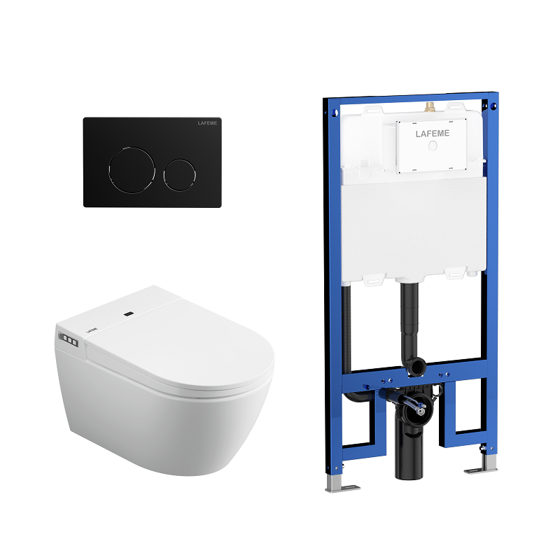 Lafeme Sesto Wall Hung Rimless Smart Toilet ST22-MB
