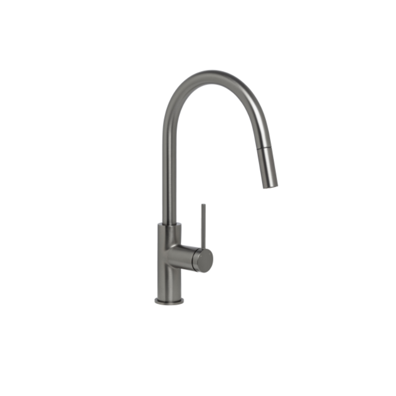 Johnson Suisse Venezia Gooseneck Sink Mixer With Pull-Out Hose JTV405EGM