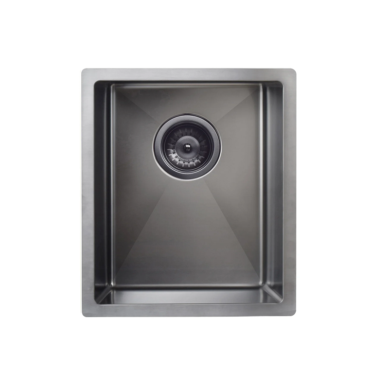 Meir Lavello Single Bowl Sink 380mm Gun Metal Black MKSP-S380440-GM