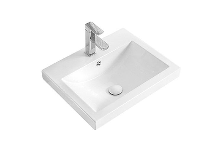 ADP Scoop Semi-Inset Basin Gloss White Ceramic TOPCSCO5446GW