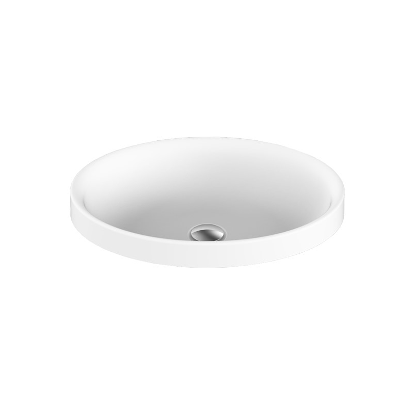 ADP Dignity Semi-Inset Basin Gloss White Solid Surface TOPTDIG5037-G