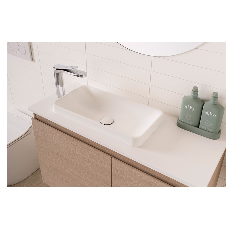 ADP Faith Semi-Inset Basin Matte White Solid Surface TOPTFAI5026-TS