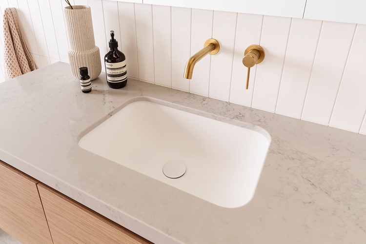 ADP Glory Under Counter Basin Matte White Solid Surface TOPTGLO5536-TS