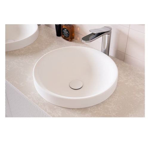 ADP Respect Semi-Inset Basin Matte White Solid Surface TOPTRES400-TS