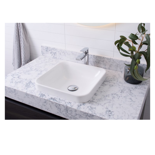 ADP Truth Semi-Inset Basin Gloss White Solid Surface TOPTTRU3737-G