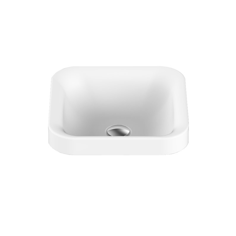 ADP Truth Semi-Inset Basin Matte White Solid Surface TOPTTRU3737-TS