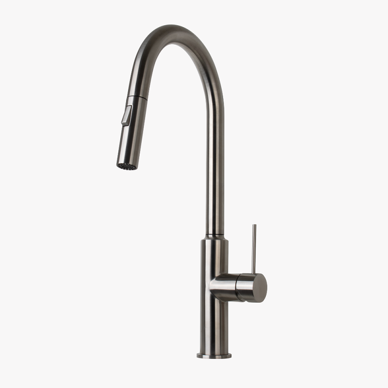 Castano Valerno Pull Out Spray Sink Mixer Brushed Stainless VALPOSSIS