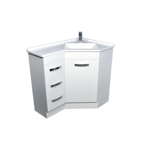 Fienza Corner Vanity With Polymarble Top 900 x 600 PC9060