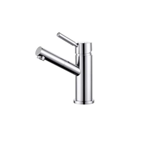 Nero Dolce Angled Spout Basin Mixer Chrome