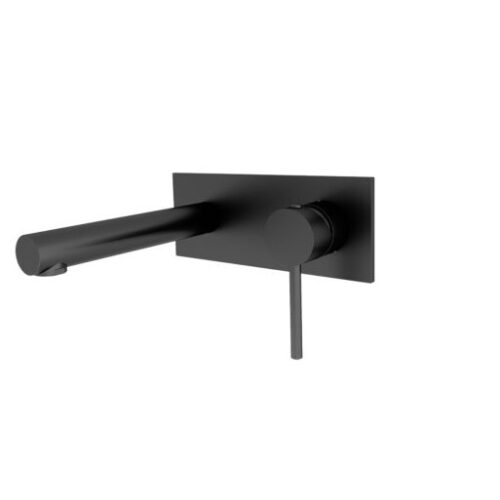 Nero Dolce Wall Basin Mixer Straight Spout