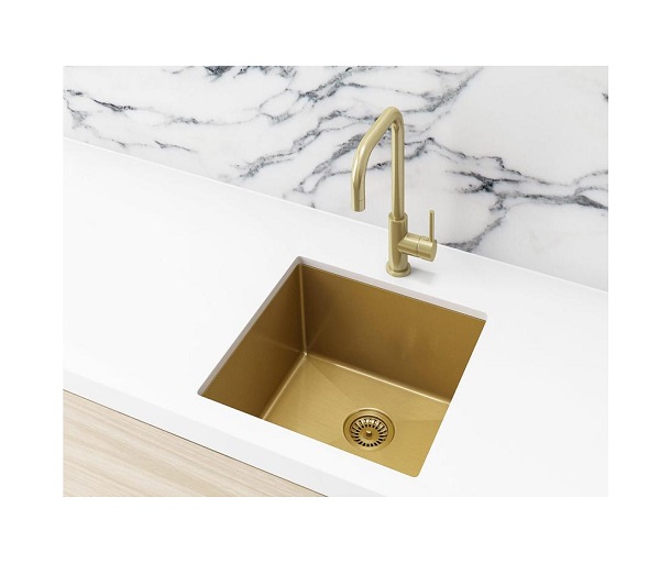Meir Lavello Single Bowl Sink 450mm Brushed Bronze Gold MKSP-S450450-BB