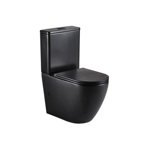 Fienza Koko Matte Black Back To Wall Toilet Suite K002MB