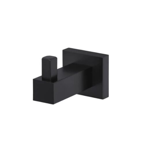 Meir Square Robe Hook Matte Black MR03