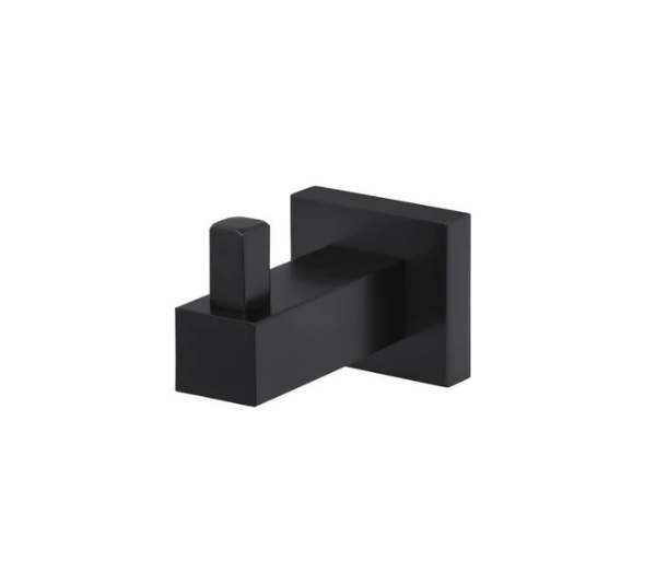 Meir Square Robe Hook Matte Black MR03