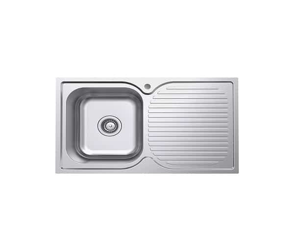 Fienza Tiva 780 Single Kitchen Sink with Drainer Left Bowl 68104L