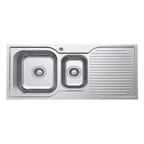 Fienza Tiva 980 1.5 Kitchen Sink with Drainer Left Bowl 68105L