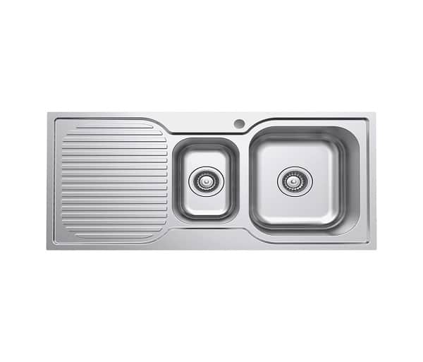 Fienza Tiva 980 1.5 Kitchen Sink with Drainer Right Bowl 68105R