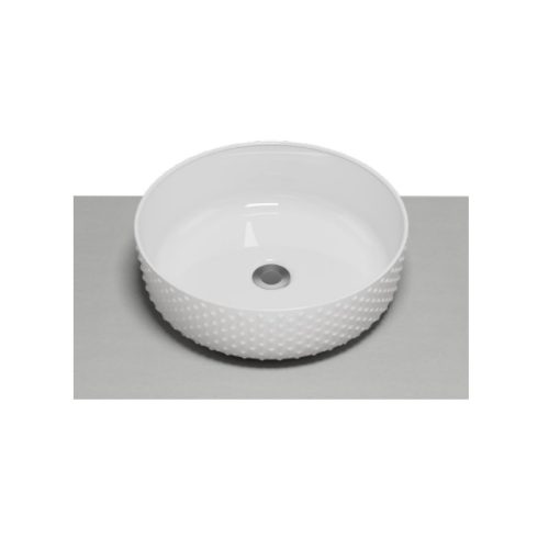 Timberline Allure Dimple Above Counter Basin Gloss White