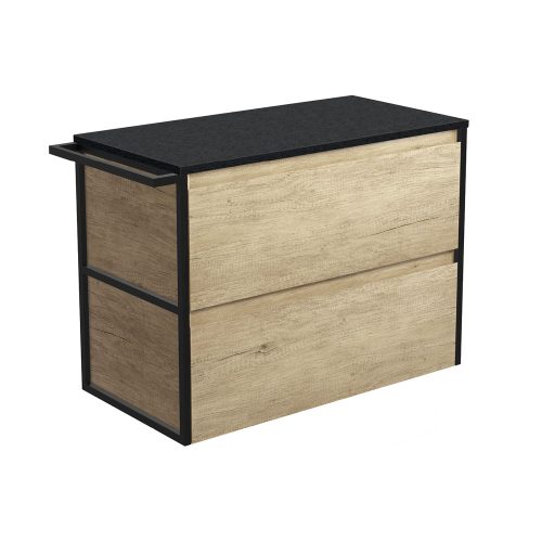 Fienza Amato Scandi Oak Wall Hung Cabinet With Single Frame & Towel Rail