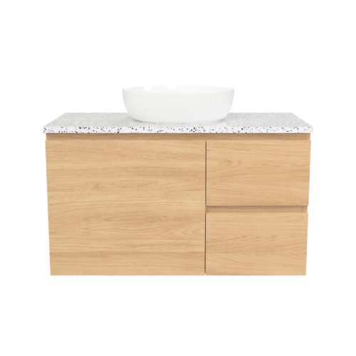 Timberline Nevada Wall Hung Vanity With Silk Surface Top Above Counter Basin