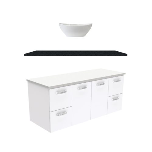 Fienza UNICAB Gloss White Cabinet - Above Counter Basin Vanities