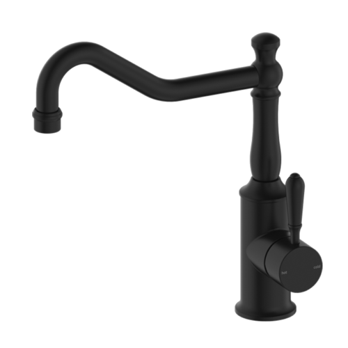 Nero York Kitchen Mixer Hook Spout with Metal Lever
