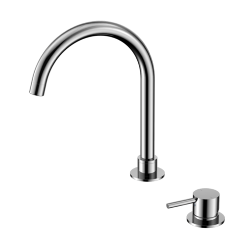 Nero Mecca Hob Basin Mixer Round Swivel Spout