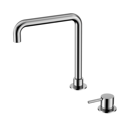 Nero Mecca Hob Basin Mixer Square Swivel Spout