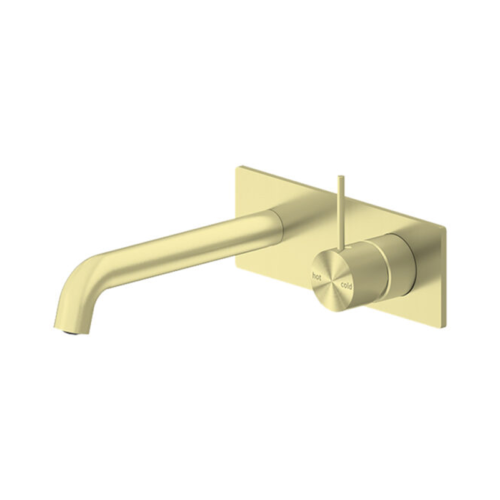 Nero Mecca Wall Basin / Bath Mixer Handle Up 120mm With Universal Body